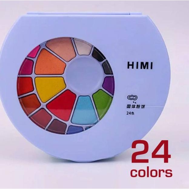 

✴ Miya Himi Watercolor Solid 24 Colors Warna + Kuas - Orange ✦
