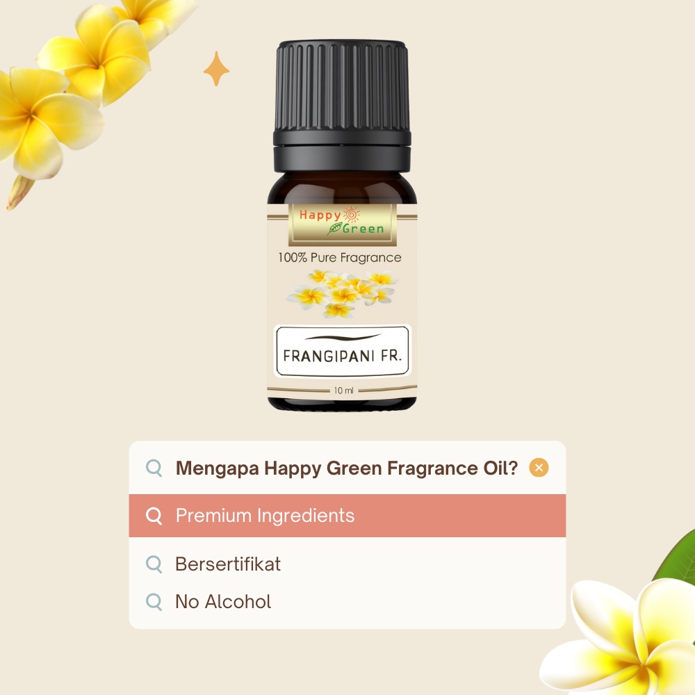 Happy Green Frangipani Fragrance Oil - Aroma Bunga Kamboja
