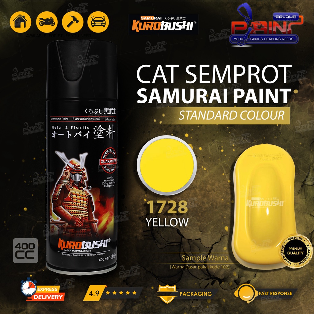 Samurai Paint 1728 Yellow Cat Semprot/Pylox Helm/Motor/Gundam