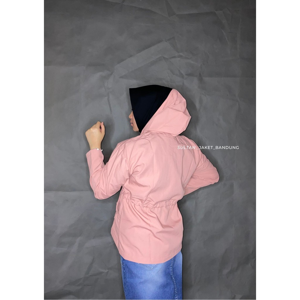 JAKET MERLIN PARKA HOODIE || Jaket Semi Parka cewek