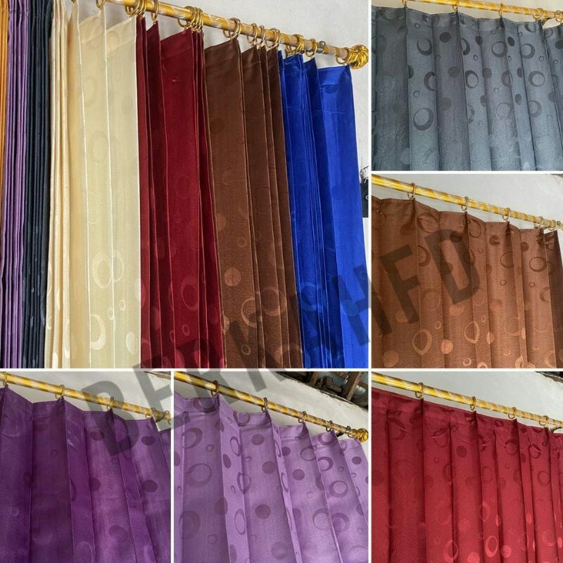 Gorden Plisket Motif Polos Embos Gorden Cantolan Kawat Gorden Lokal Murah Gorden Plisket Motif Polka