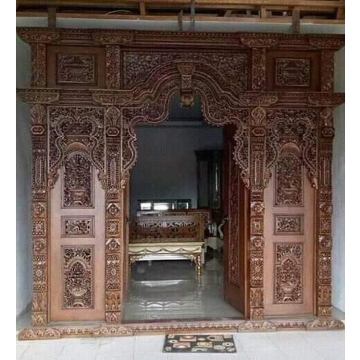 pintu ukir jati-gebyok jati murah-pintu rumah murah-daun pintu jati