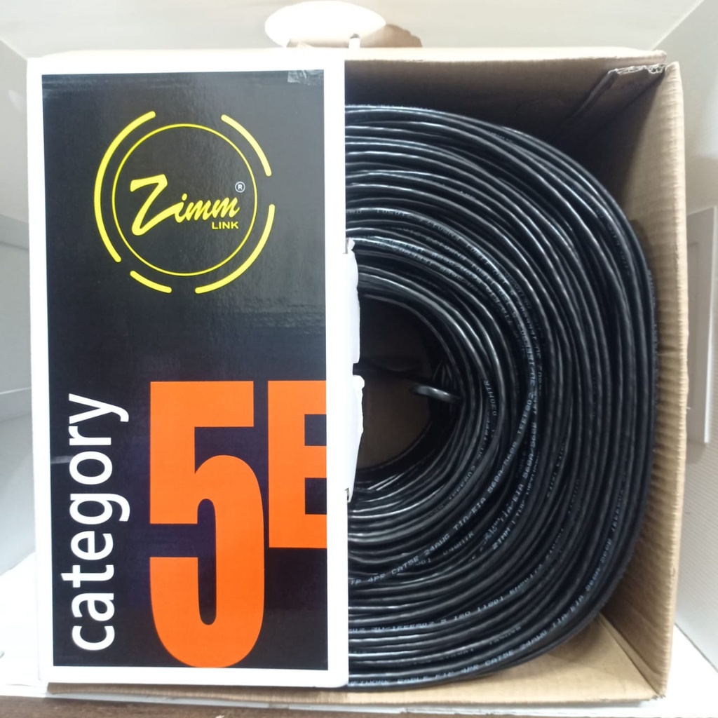 KABEL FTP CAT 5E 305 CCA-ID INDOOR HITAM ZIMMLINK