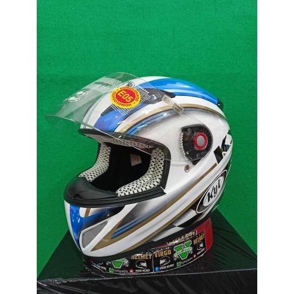 KYT HELM C4 TECH 10THn  ANNIVERSARY WHITE BLUE | KYT C4 ORIGINAL
