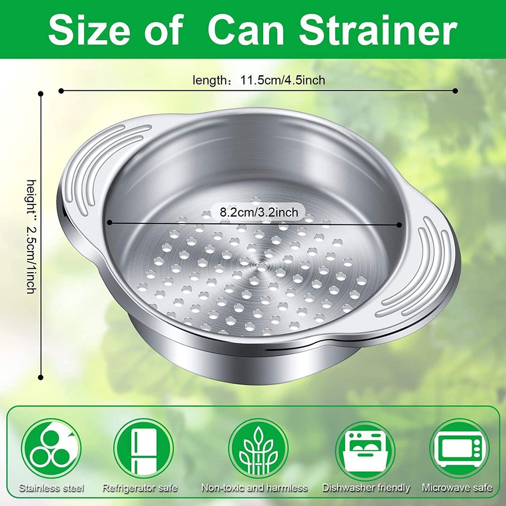 Saringan Kaleng Nanas Tuna Saringan Sayur Stainless Steel Colander Drainer Minyak