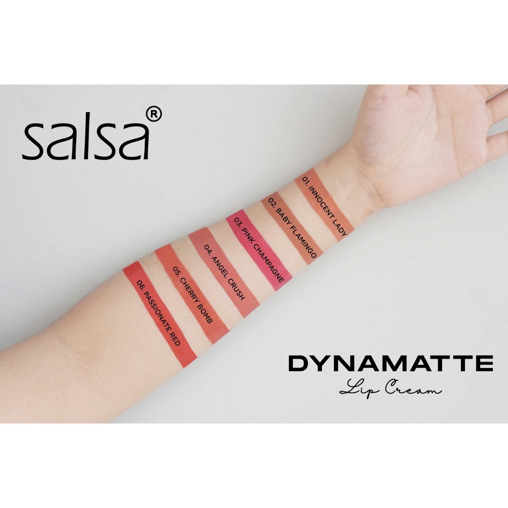 * NCC * Salsa Lipcream Dynamatte Matte Lip Cream Pewarna Bibir - Long Lasting Waterproof