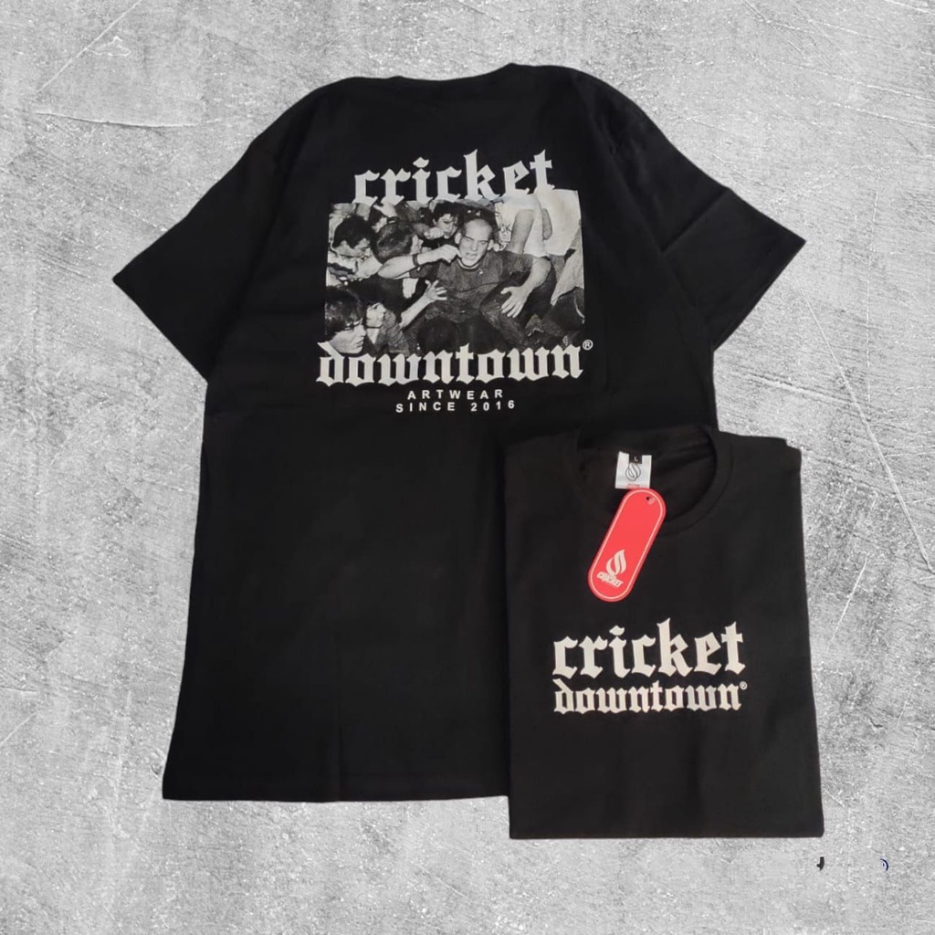 Kaos Cricket Original Lengan Pendek Pria Wanita Bahan Cotton Combed 30s