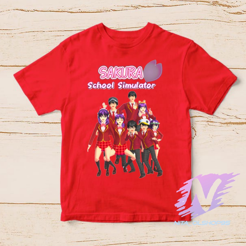 kaos sakura school simulator baju kaos anak sakura dan sahabat