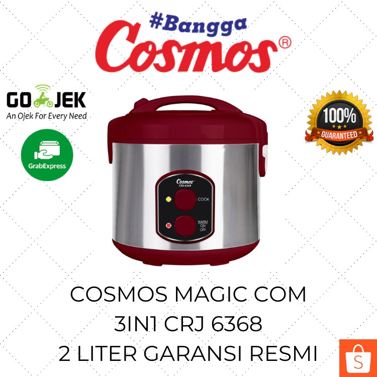 Cosmos Magic Com Harmond 3in1 CRJ 6368 2 Liter / Mejikom Cosmos Murah / Mejicom Stainless Anti Gores