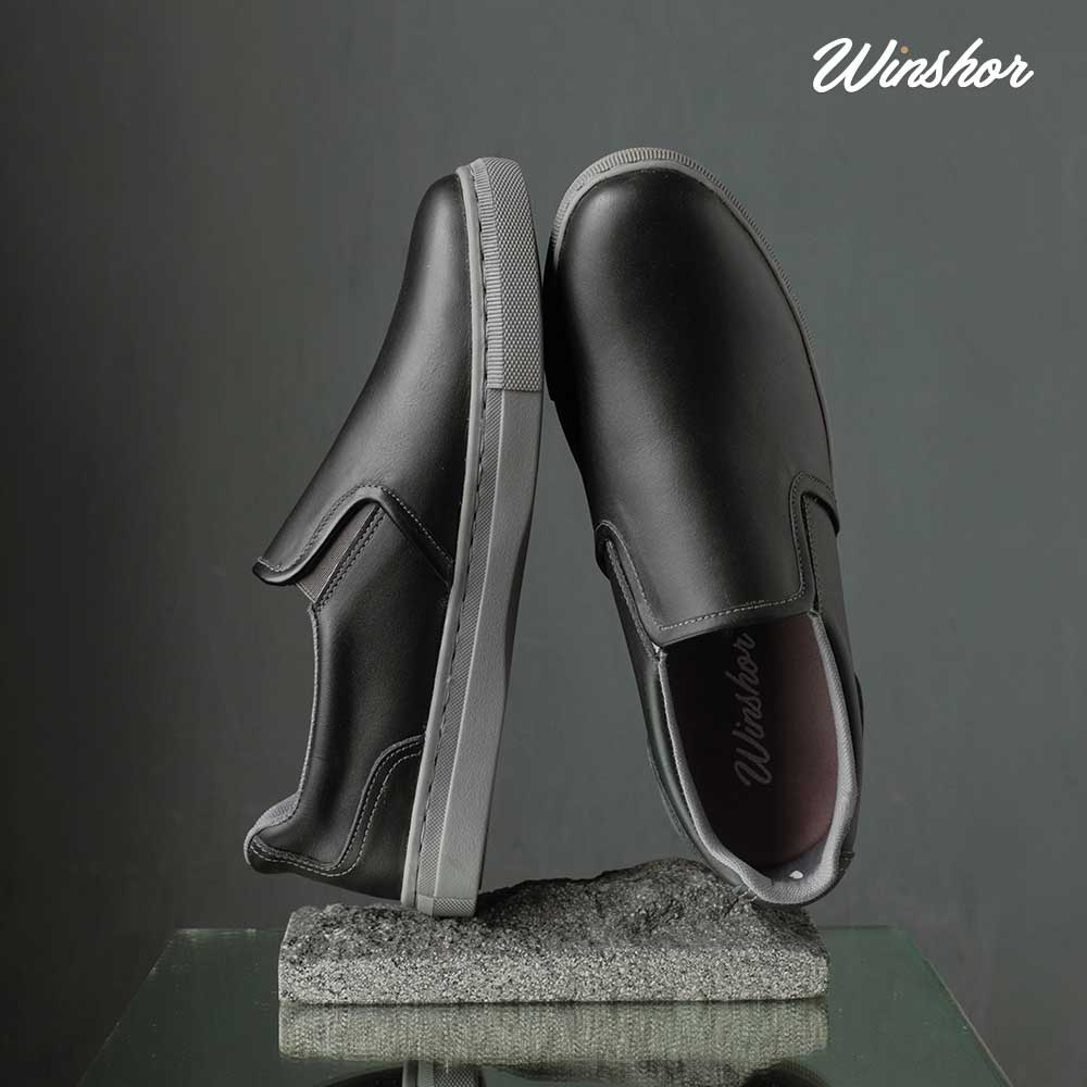 Sneakers Slip on - Winshor - Hilton Black Grey