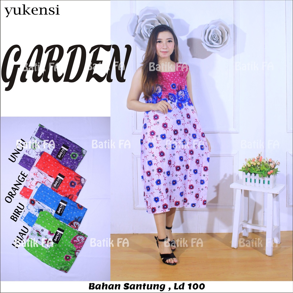 BATIK WANITA KEKINIAN DASTER RAYON YUKENSI  ( BLASTER POLKA GARDEN SHABBY MONOCROM AURORA MALIKA SAKURA ) BUMIL MURAH ADEM-YKS GARDEN
