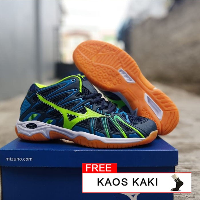  Sepatu  Olahraga Voli Mizuno  Wave Tornado X2 Warna Navy 