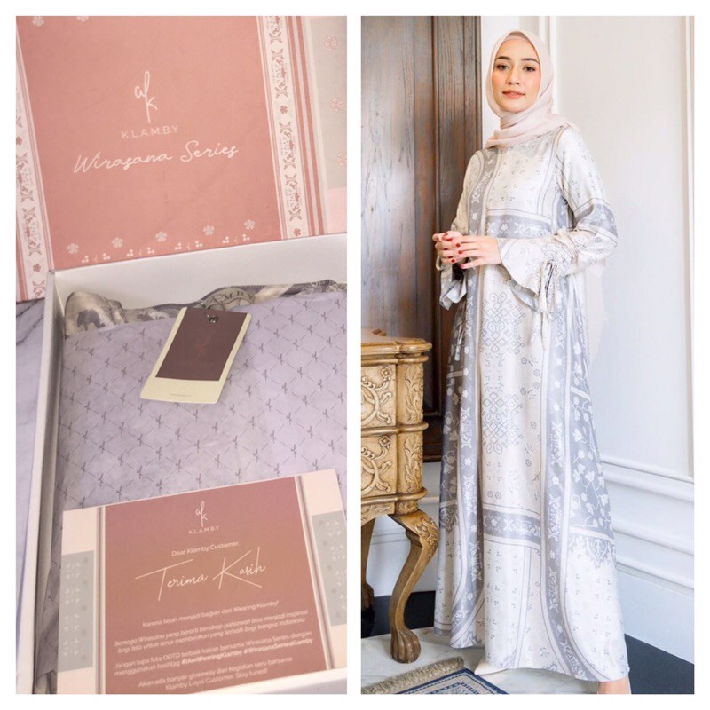 (NEW) wearing klamby, Agnia Dress / gamis muslimah / Dress muslimah / baju kondangan / pesta / syari