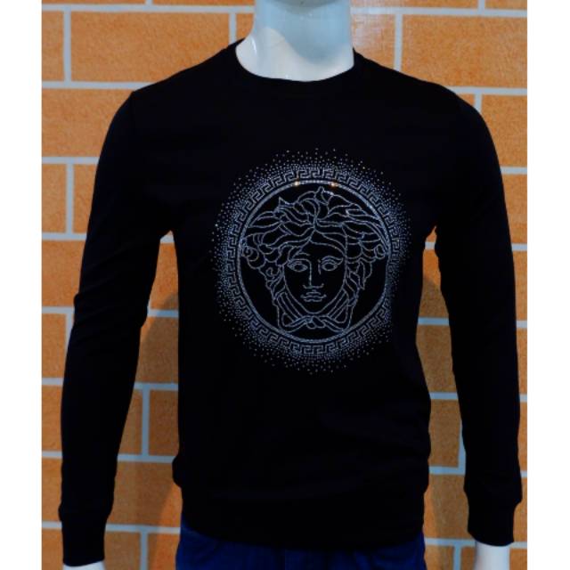 Kaos panjang cowok versace blink-blink/kekinian