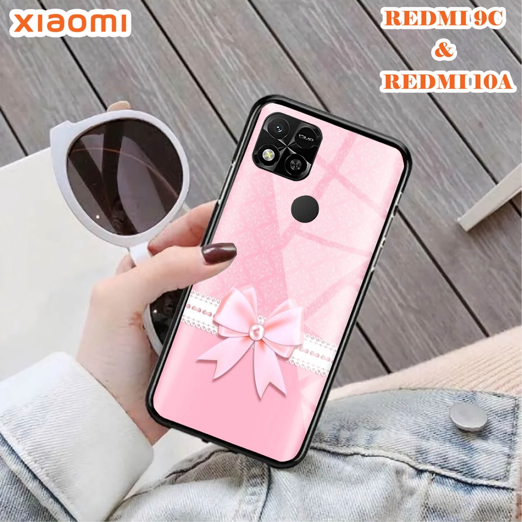 Softcase Glass Kaca REDMI 10A & REDMI 9C - Case Handphone REDMI 10A  REDMI 9C [T23].