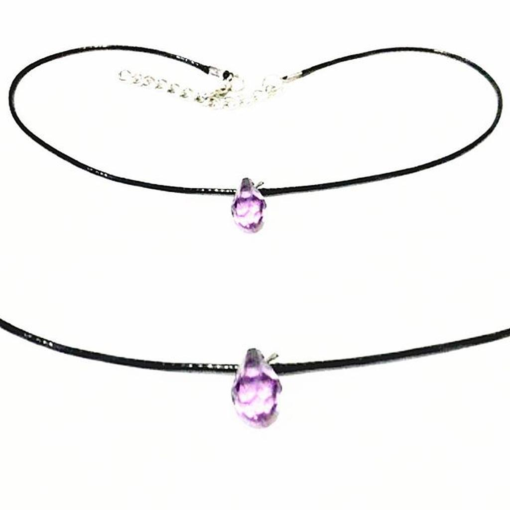 Baby Choker Necklace Purple Crystal | Kalung Handmade