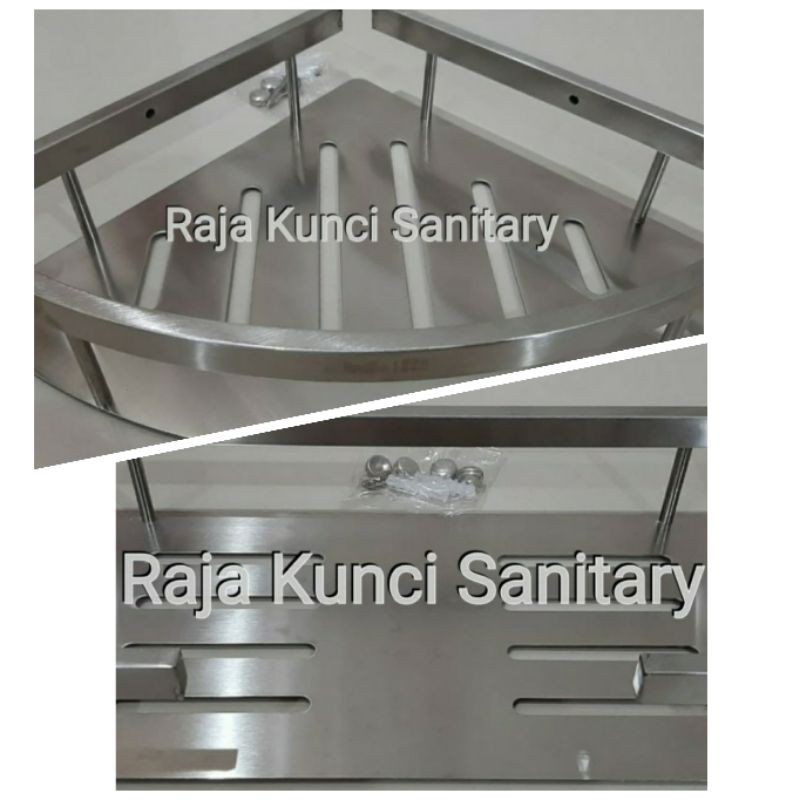 Rak Sudut Kamar Mandi/Segi/Stainless SUS 304/Rak Kamar Mandi/Rak Toilet/Rak Sabun