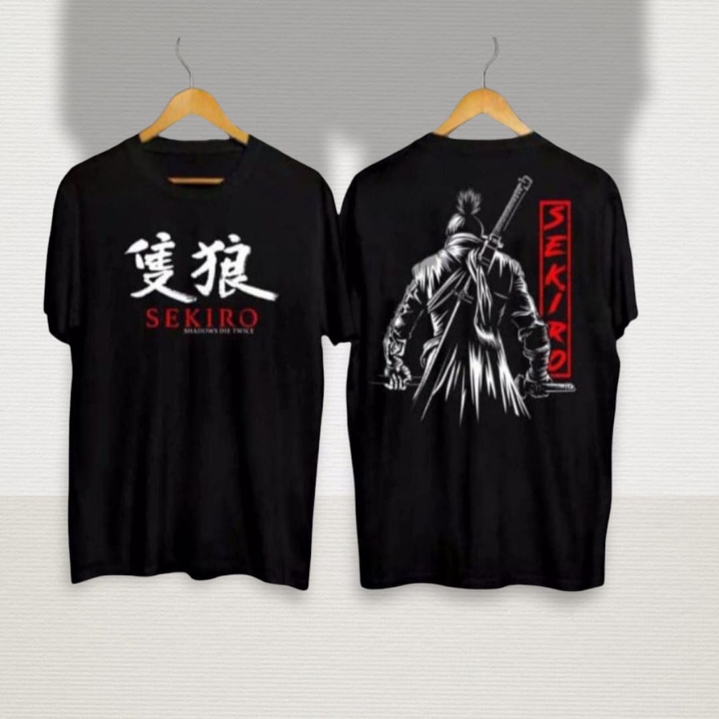 KAOS PRIA DISTRO | MOTIF JEPANG | SEKIRO SAMURAI | BAJU POLOS
