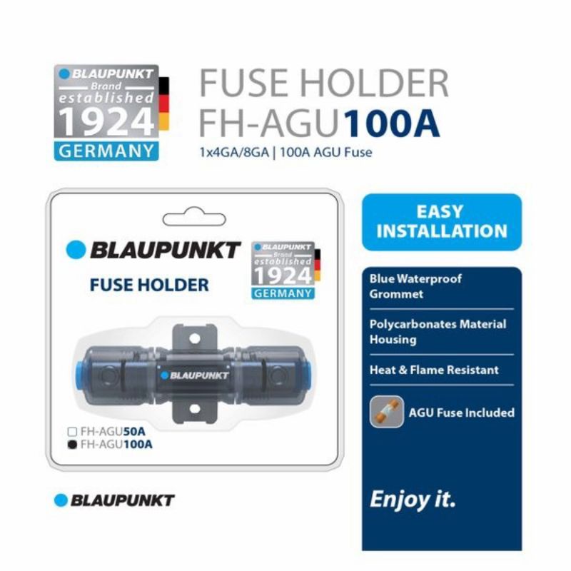 Blaupunkt Fuse Sekering Audio Mobil 100A - Fuse Holder FH-AGU100A