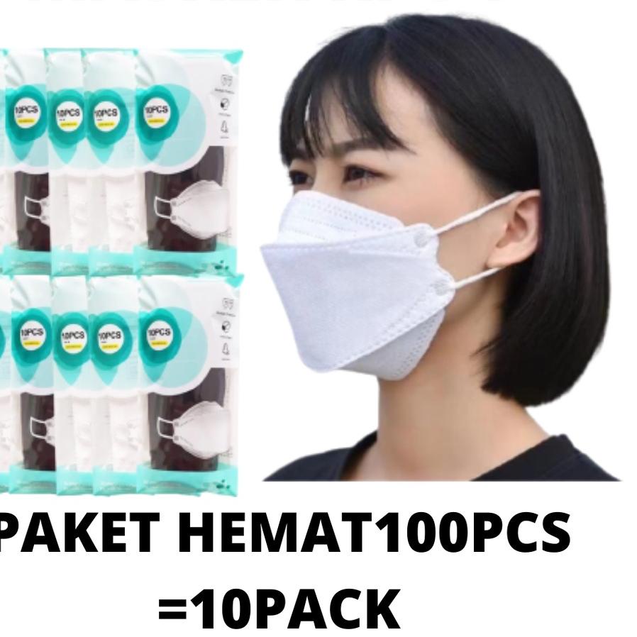 Kekinian PAKET HEMAT 10PACK  100PCS  MASKER KF94 4PLY / MASKER KOREA KF94 / MASKER KF94 EARLOOP / MA