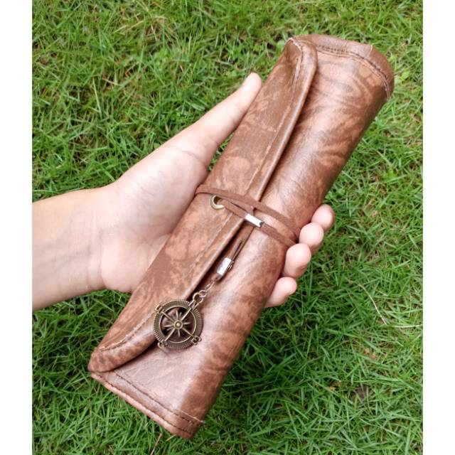 

Vintage Pencil Case Roll HANDMADE