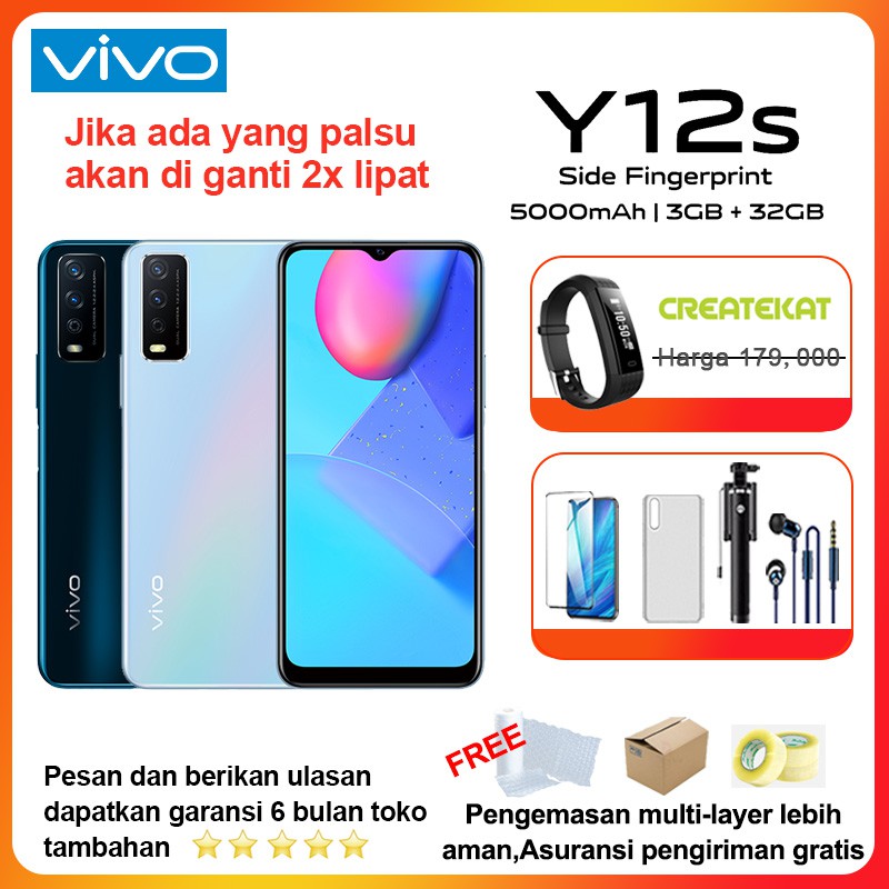 Vivo Y12s RAM 3GB ROM 32GB BNIB Garansi resmi original