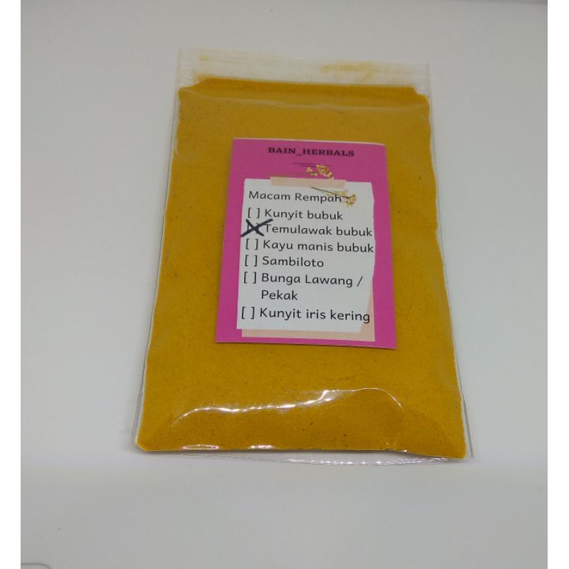 

TEMULAWAK BUBUK ASLI 100 GRAM JSR REMPAH CURCUMA POWDER