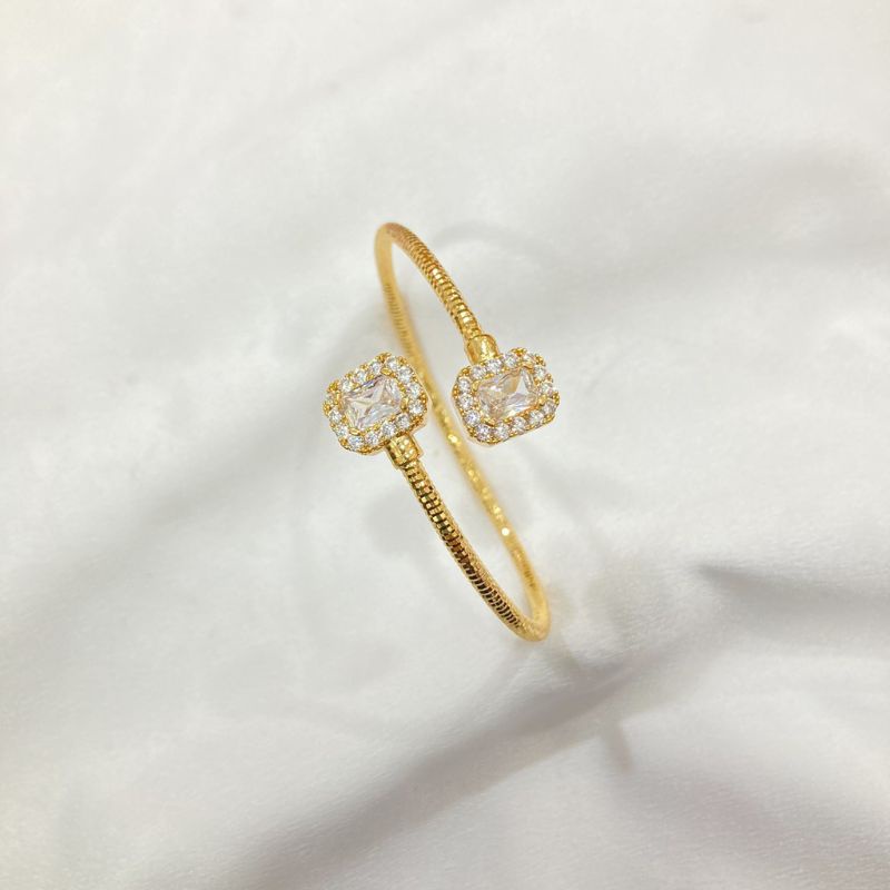 (Anti Karat) Gelang Tangan Fleksibel Semi Berlian