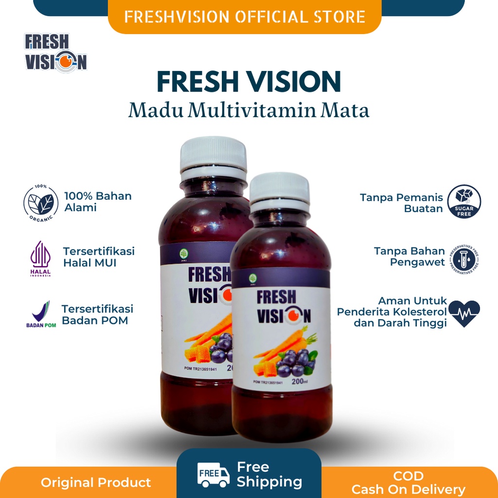 Jual FRESHVISION Original Obat Vitamin Suplemen Mata Rabun Jauh Rabun