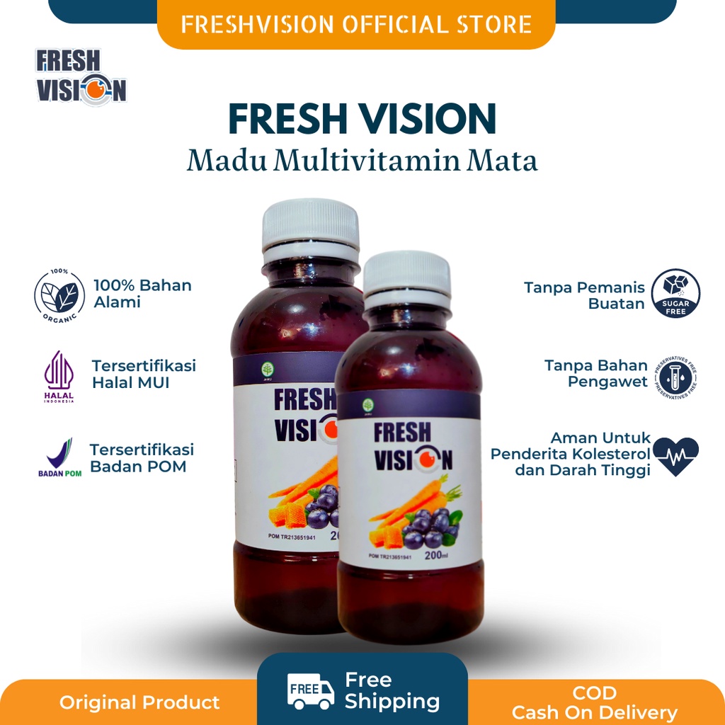 Jual Freshvision Original Obat Vitamin Suplemen Mata Rabun Jauh Rabun