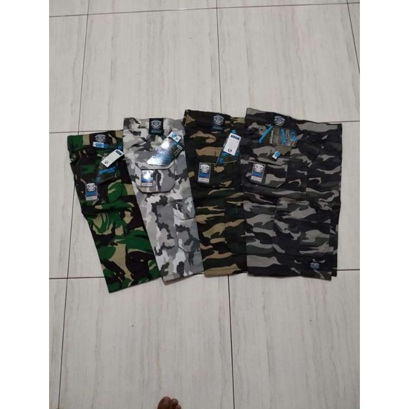 Celana Doreng Pendek Cargo Tentara Original Army