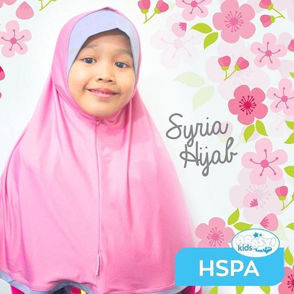 Jilbab Anak ArasyiKids - Hijab Syria ARSK - HSPA Pink - Abu