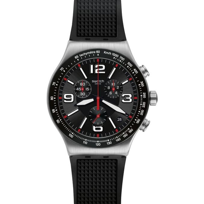 Kualitas Terbaik Swatch YVS461 Very Dark Grid Original Swatch Chrono Jam Tangan Pria ON SALE