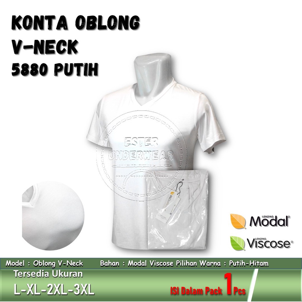 Oblong Pria V-Neck KONTA 5880 ISI-1 PCS