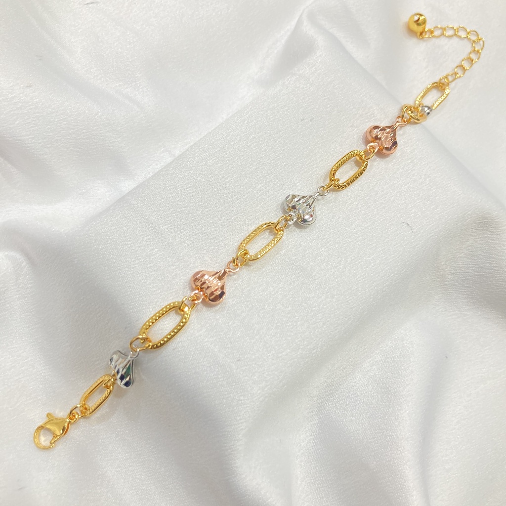 Gelang Tangan Rantai Xuping Lapis Emas Aksesoris Fashion Xuping
