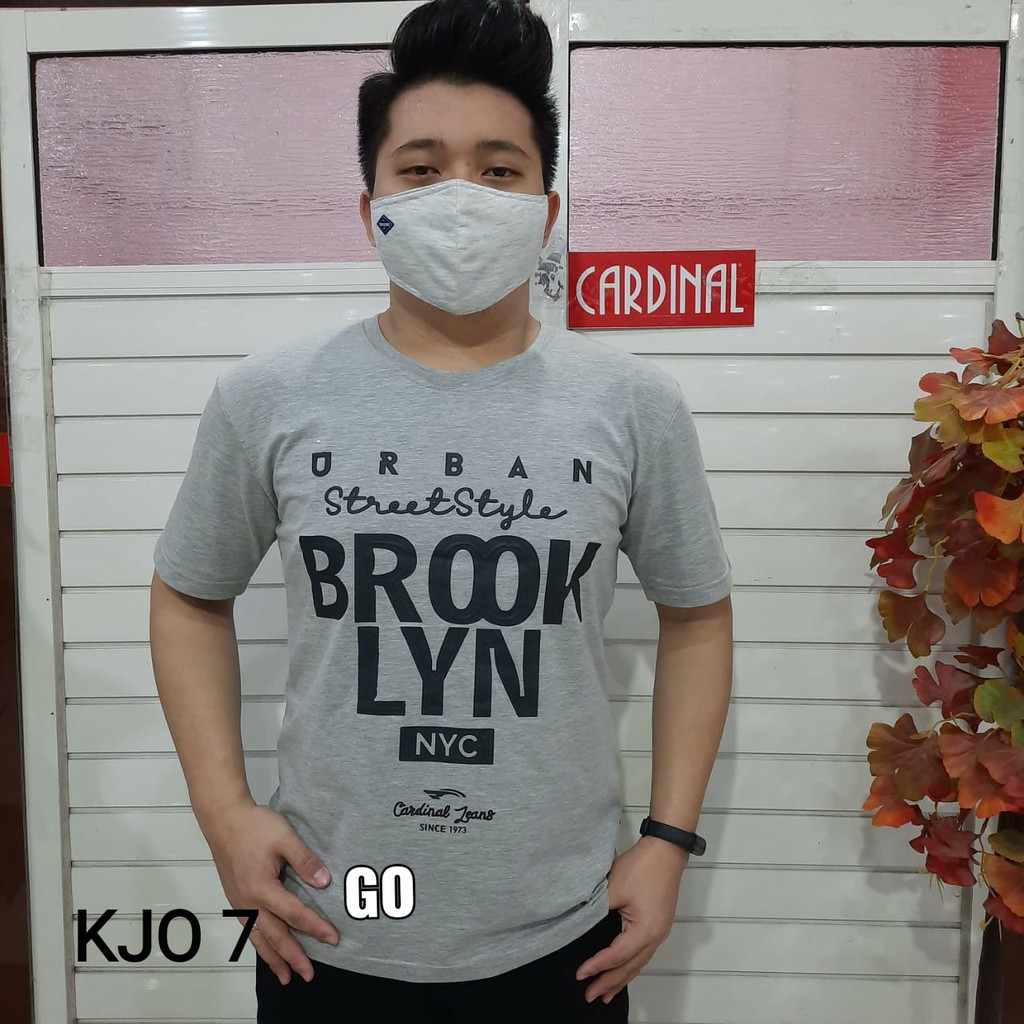 BB KJO CARDINAL JEANS KAOS T-Shirt Cowok Baju Cowok Lengan Pendek Bermotif