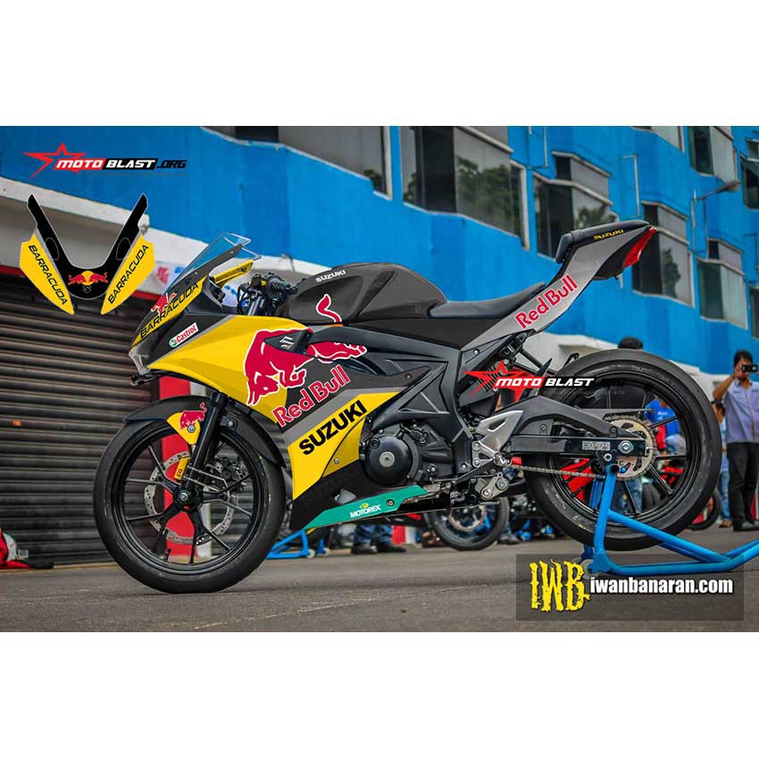 Decal Stiker GSXR150 BLACK REDBULL MOTOGP
