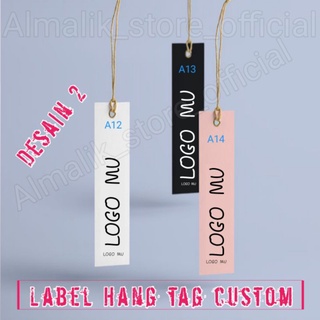 MURAH 100 - 109 PCS Hang tag custom size label baju Hang tag bonus tali hantag custom handtag label baju handstag toko hangtag gantungan tempat pensil