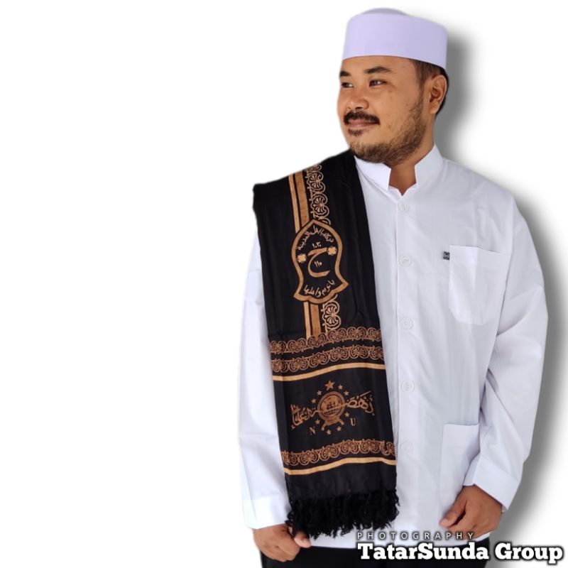 SORBAN NU TEROMPAH BAHAN PREMIUM LEBIH HALUS ADEM MOTIF TROMPAH NABI NU SORBAN HIJAU PANJANG SERBAN NU