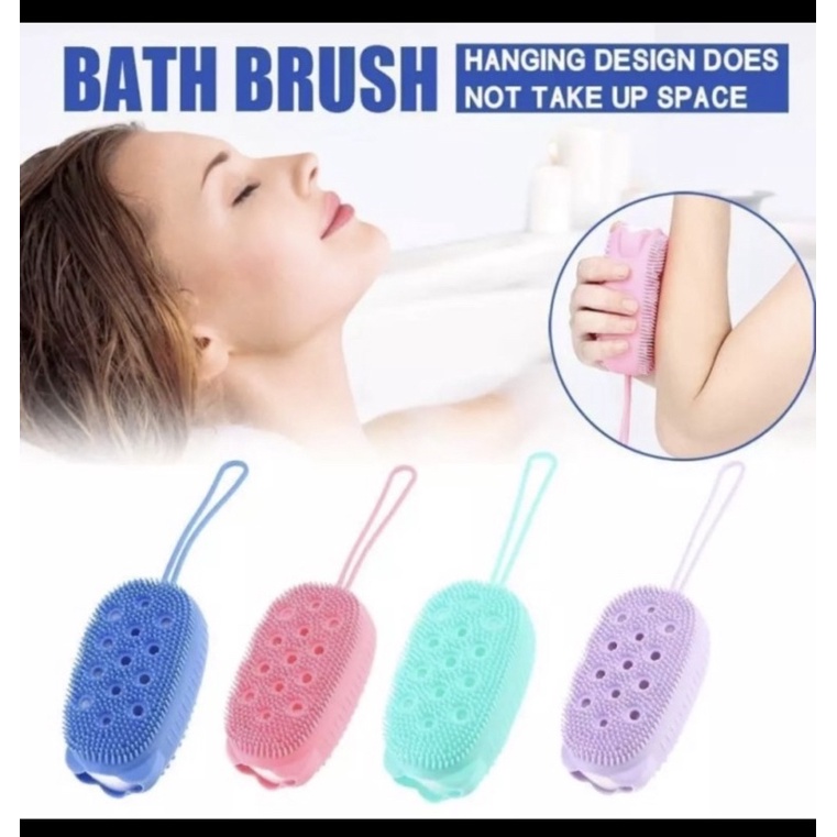 Sikat Mandi Silikon -Brush Badan Halus Spon spoon spun Mandi Busa spons Foam sponge bath brush /R7