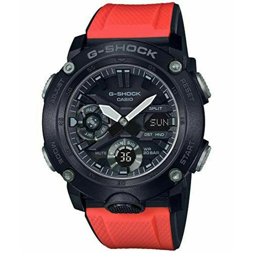 G SHOCK ORIGINAL GA-2000E-4D / GA 2000E 4D JAM TANGAN PRIA DIGITAL ANALOG KARET MURAH