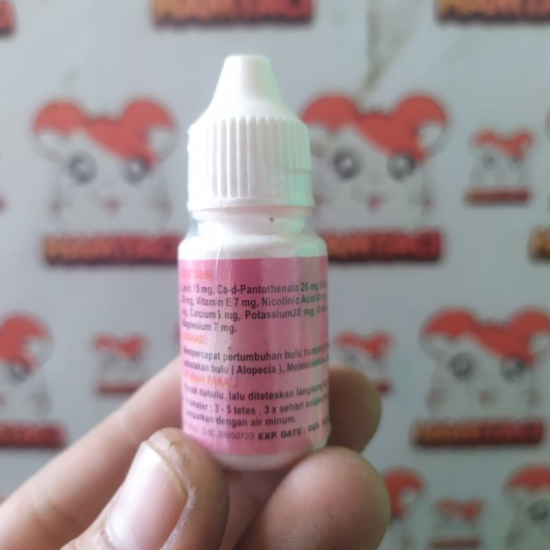 NUTRIDEX 10ML OBAT PENUMBUH BULU HAMSTER/GERBIL/TIKUS/DLL