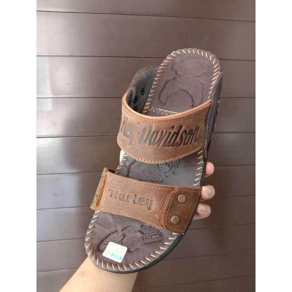 SANDAL KULIT ASLI PRIA  HARLEY DAVIDSON