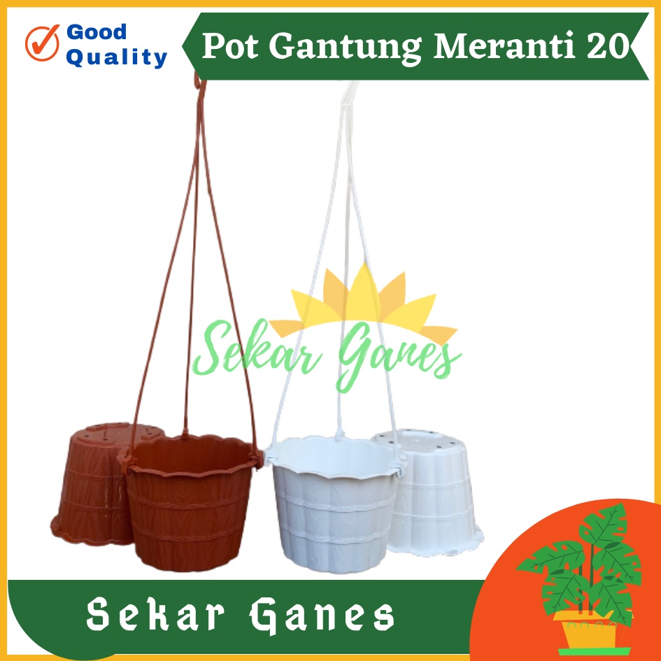 Pot Gantung Meranti 20 Putih Merah Bata Merah Coklat Terracota Terracotta Pot Bunga Gantung Motif Gentong Mirip Country Murah Termasuk Tali Pot Bunga Gantung Murah Grosir Unik Plastik Putih