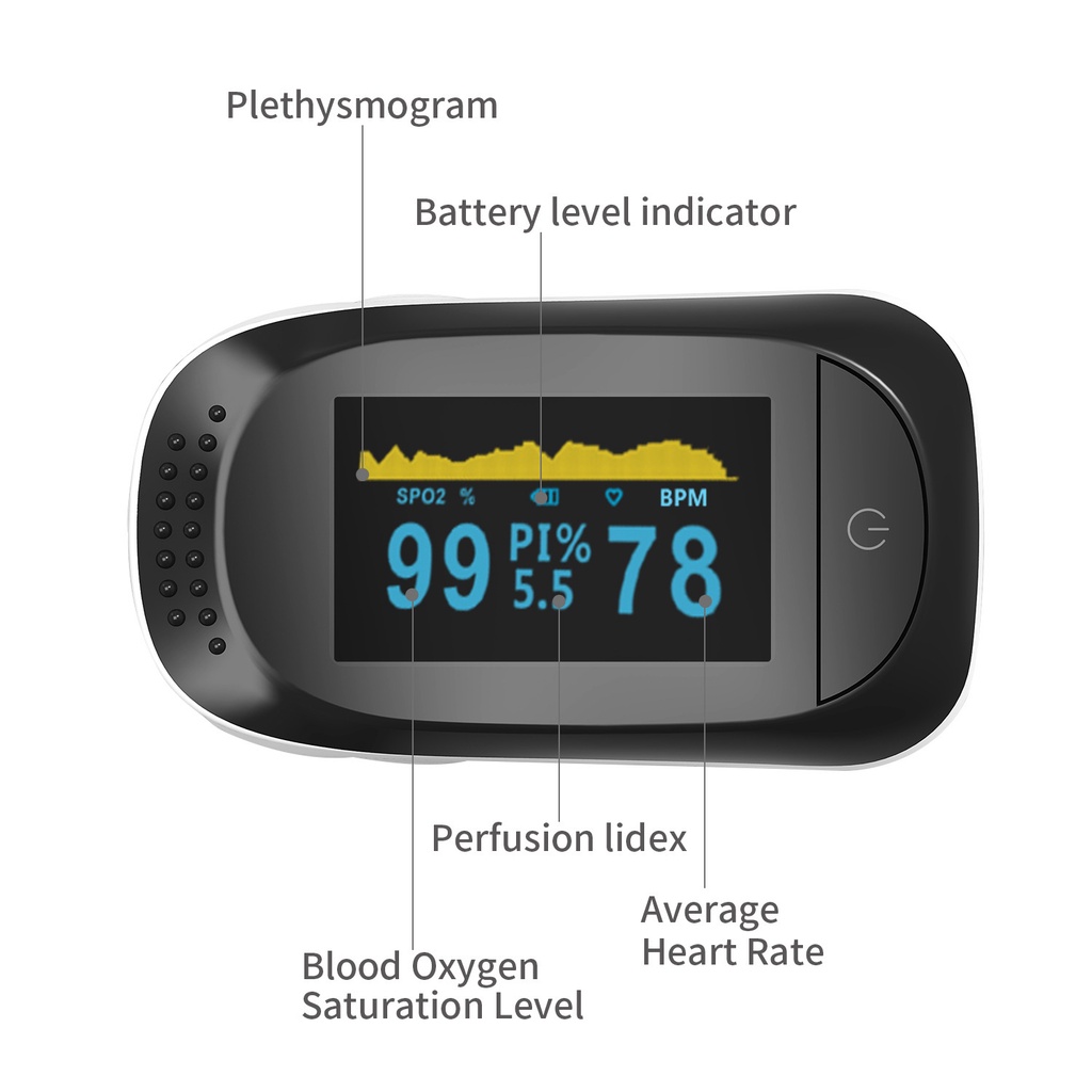 MIINII 2 Model Oximeter A2/LK87 Oled Tft Fingertip Pulse Oximetertery SPO2 Saturation