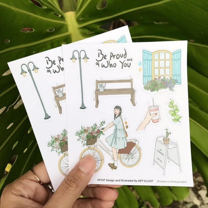 Korean girl sticker set/aesthetic sticker/bullet journal sticker KP107