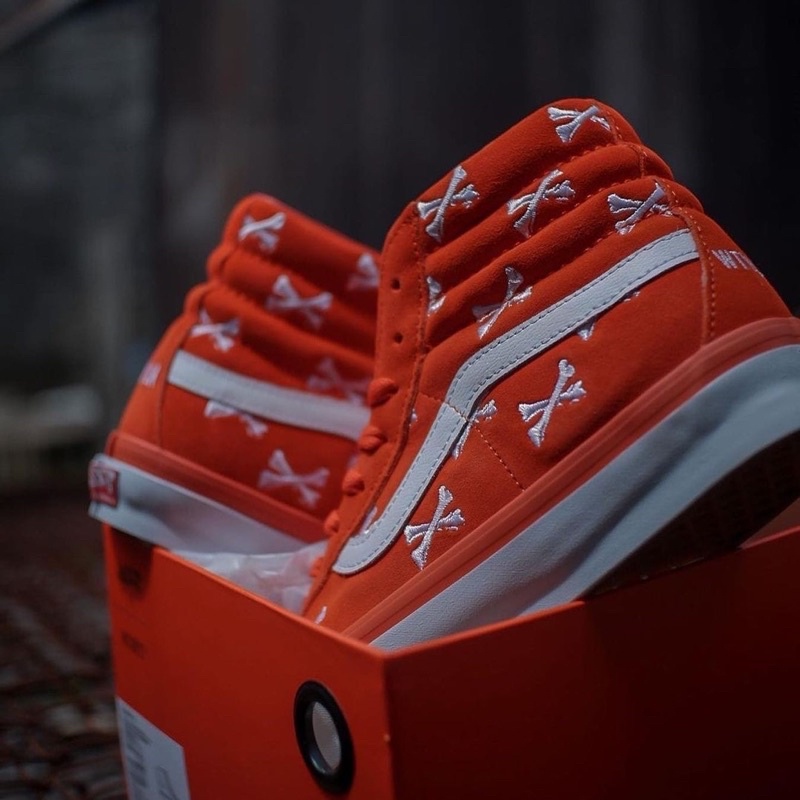 VANS VAULT SK8-HI LX X @wtaps_tokyo BONES/ORANGE 2020 ORIGINAL 100%