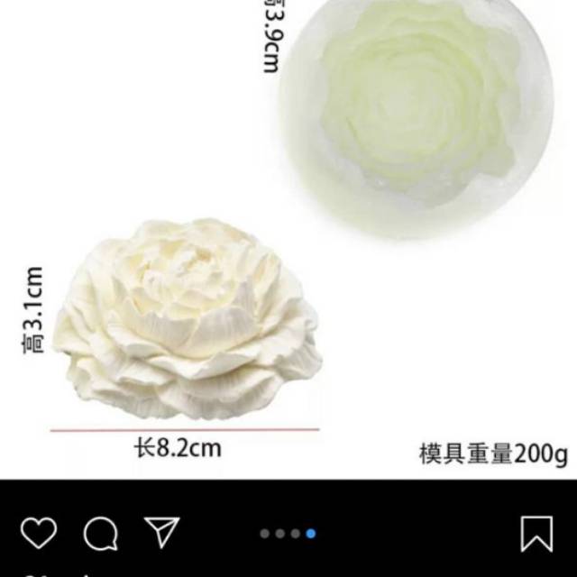 Cetakan silikon mawar besar