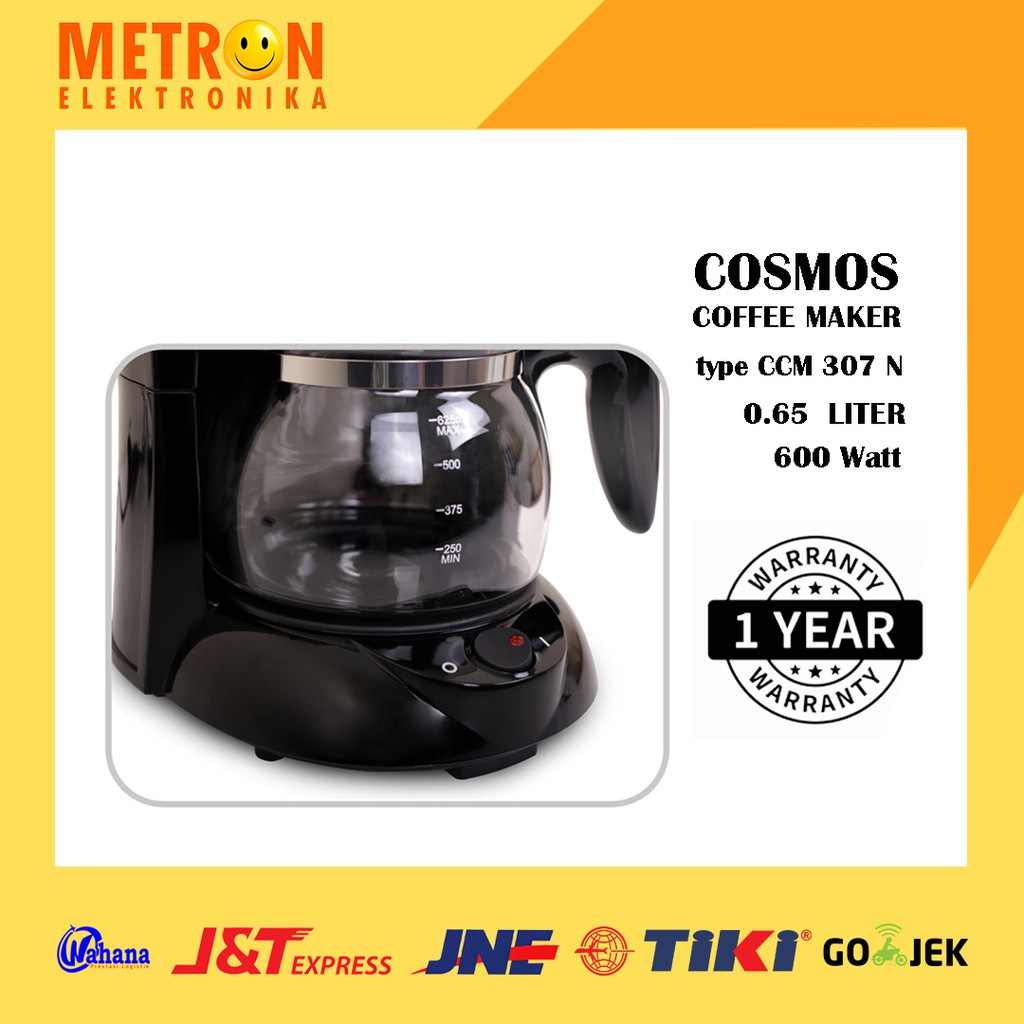 COSMOS CCM 307 N - COFFEE MAKER NEW - 6 CUP 0.65 LT 600 WATT