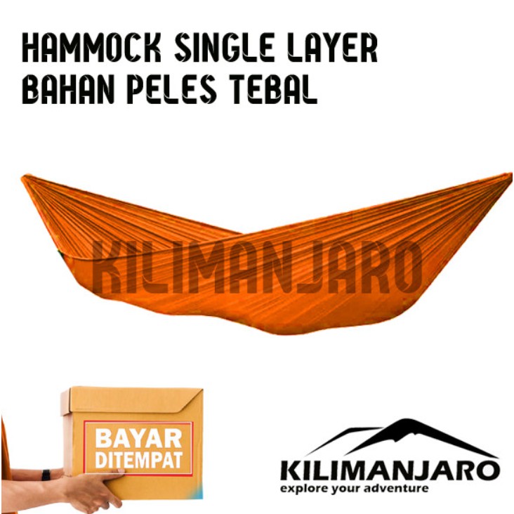 (Bisa COD) Hammock 250X150 camping bahan peles tebal ayunan gantung full bartex